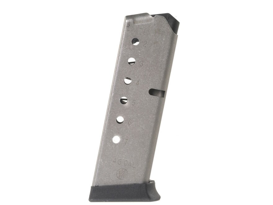 Details about   Smith & Wesson 4516 457 45acp 7 Round Blued Steel Magazine w/ Finger Rest Mag 