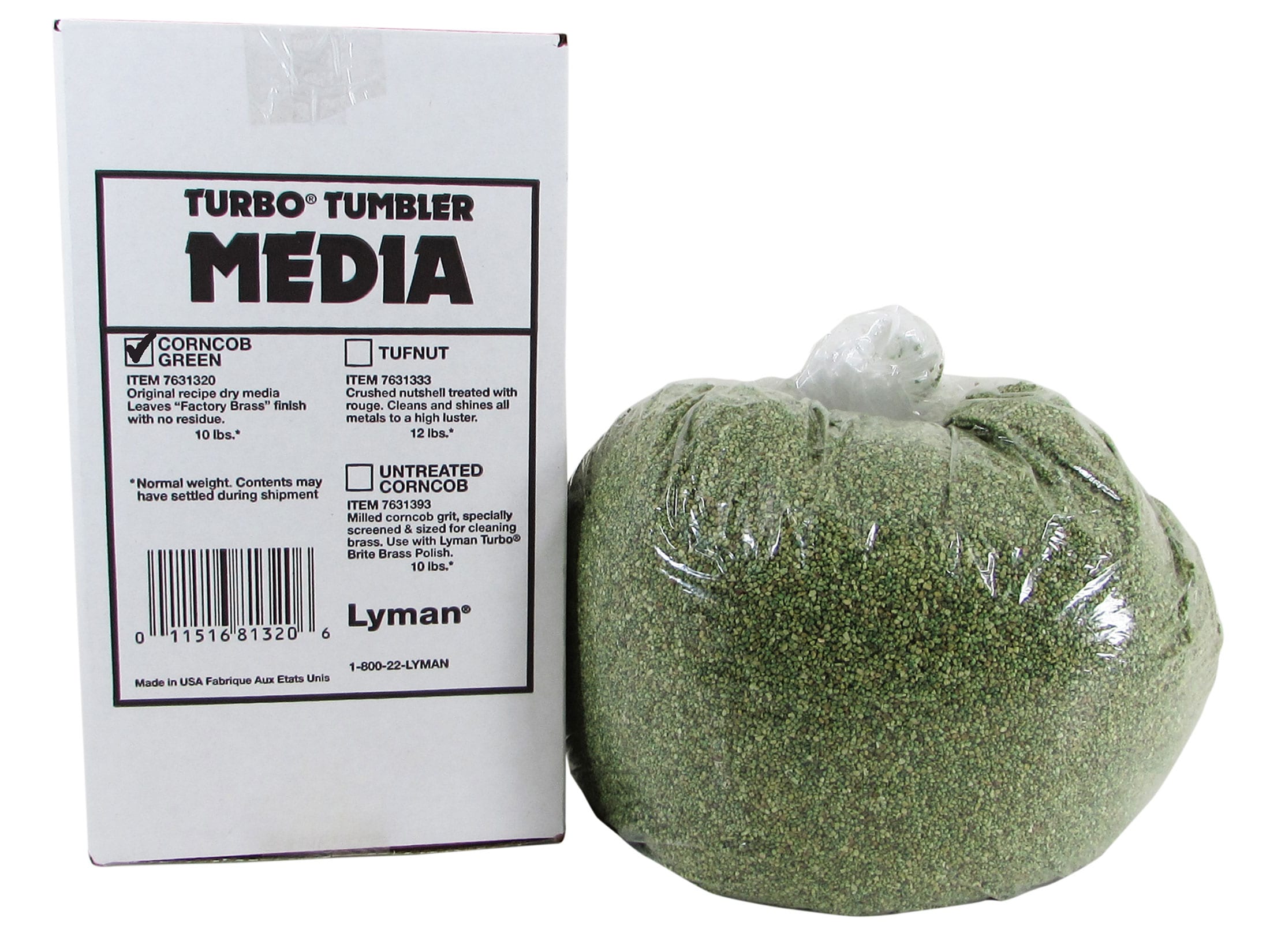 Lyman Turbo Brass Cleaning Media Treated Corn Cob Large Box