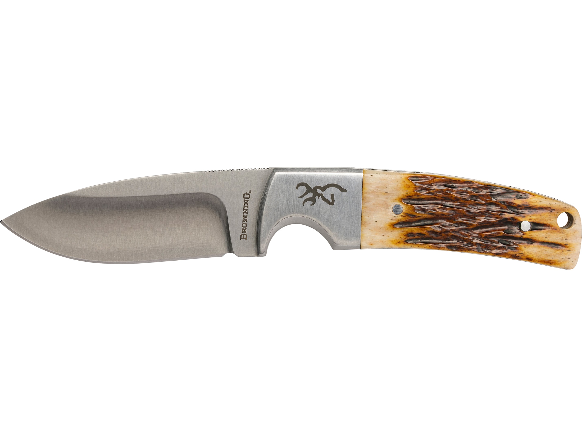 Browning Buckmark Hunter Bone Fixed Blade Knife 3 Drop Point 8Cr13MoV 