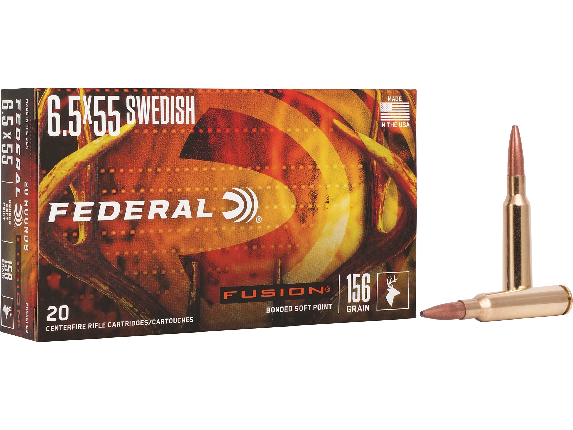 Federal Premium Fusion 6.5x55mm Swedish Mauser Ammo 156 Grain Bonded