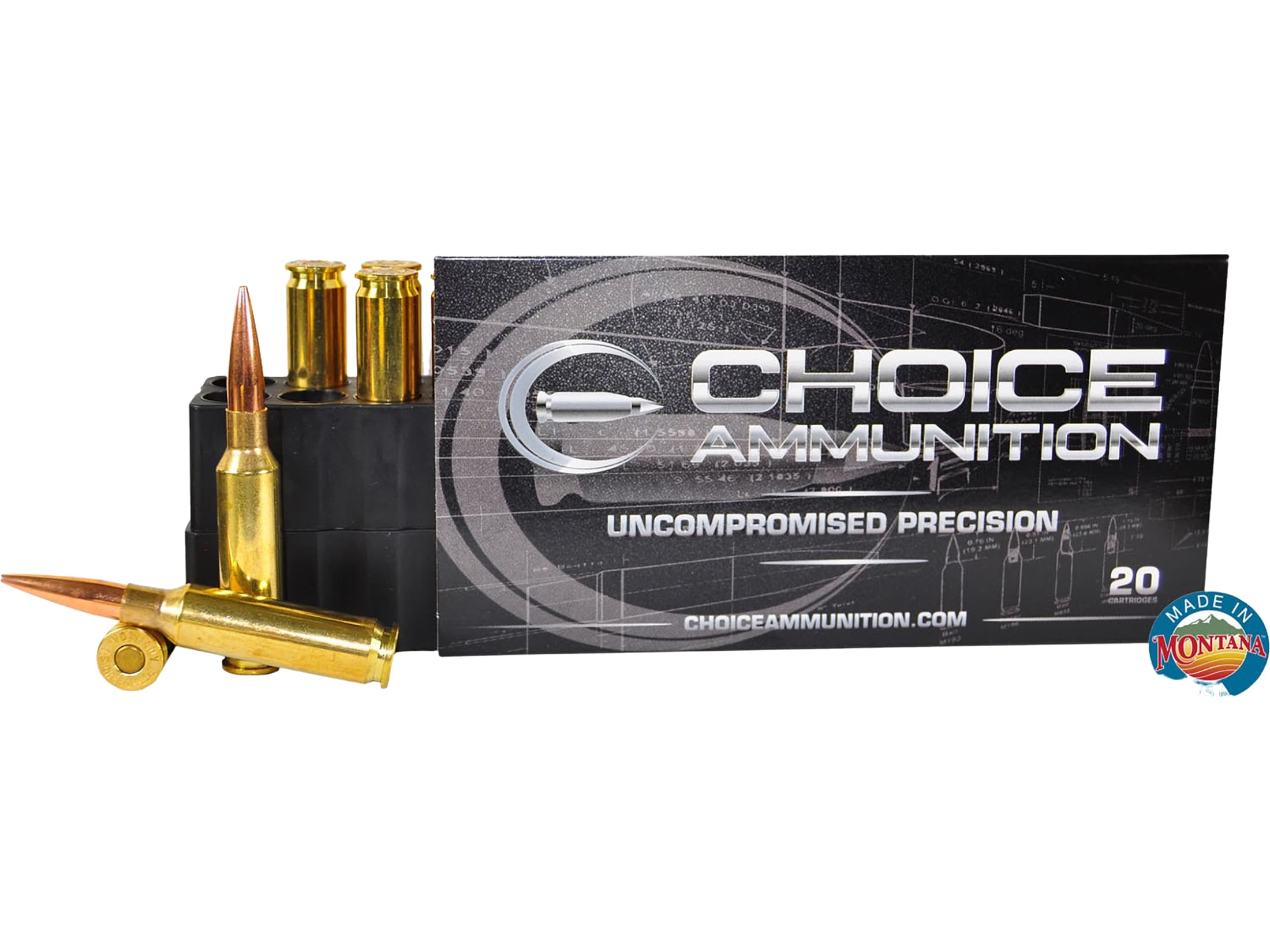 Choice 6.5 Creedmoor Ammo 140 Grain Berger Hunting VLD (Very Low Drag) Jacketed Hollow Point Box of 20