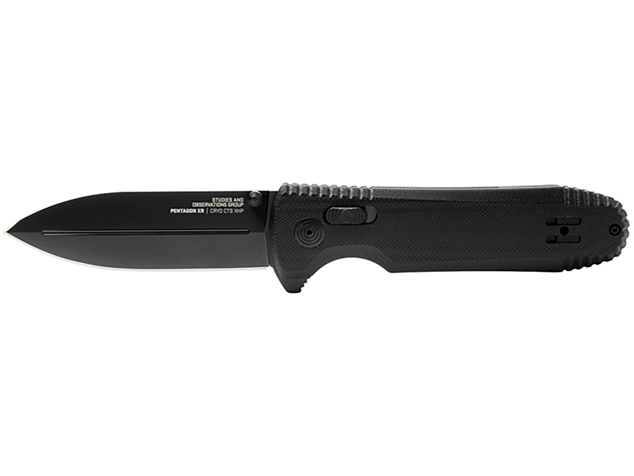 SOG Pentagon Mk3 Pocket Knife 3.61 Spear Point CTS-XHP Black Blade