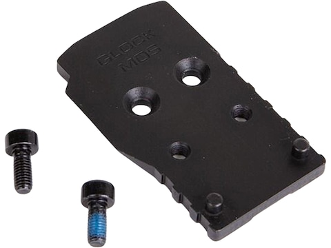 Mounting Plate For Glock Pistols - Fits RMR Red Dot Sights, Aluminum Black Rail Mount