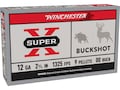 Winchester Super-X Buckshot 12 Gauge Ammo 2-3/4" #00 Buck Buckshot Shot Case of 250 (50 Boxes of 5)