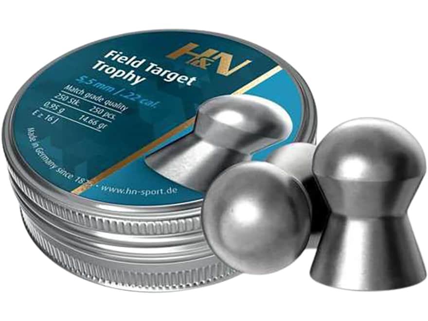 H&N Field Target Trophy Air Gun Pellets 22 Cal 14.66 Grain 5.55mm