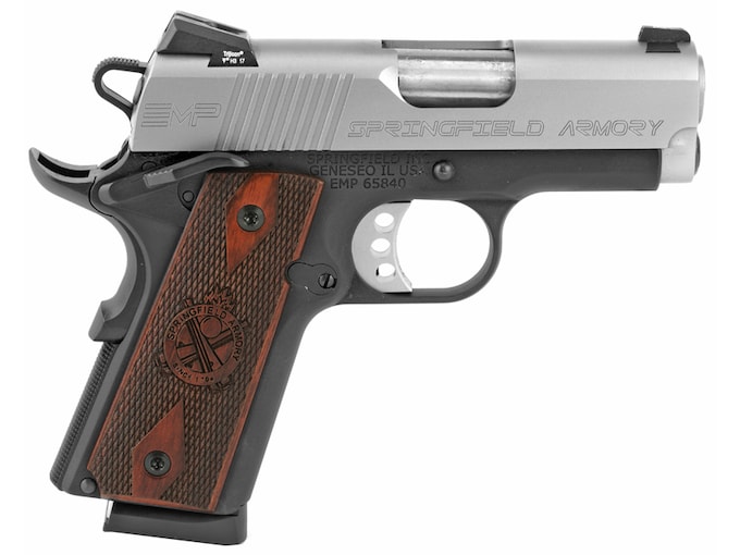 Springfield Armory 1911 EMP Semi-Automatic Pistol 9mm Luger 3" Barrel 9-Round Stainless Black Wood