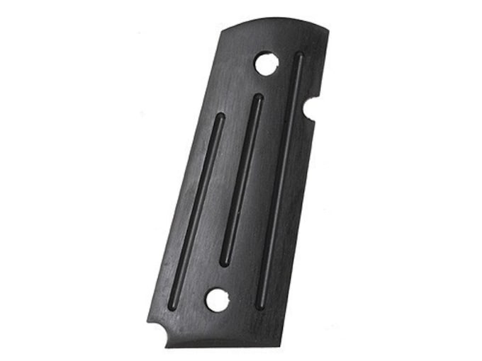 Kimber Ball Milled Slim Grips 1911 Officer, Compact Ambidextrous Safety Cut Micarta Black