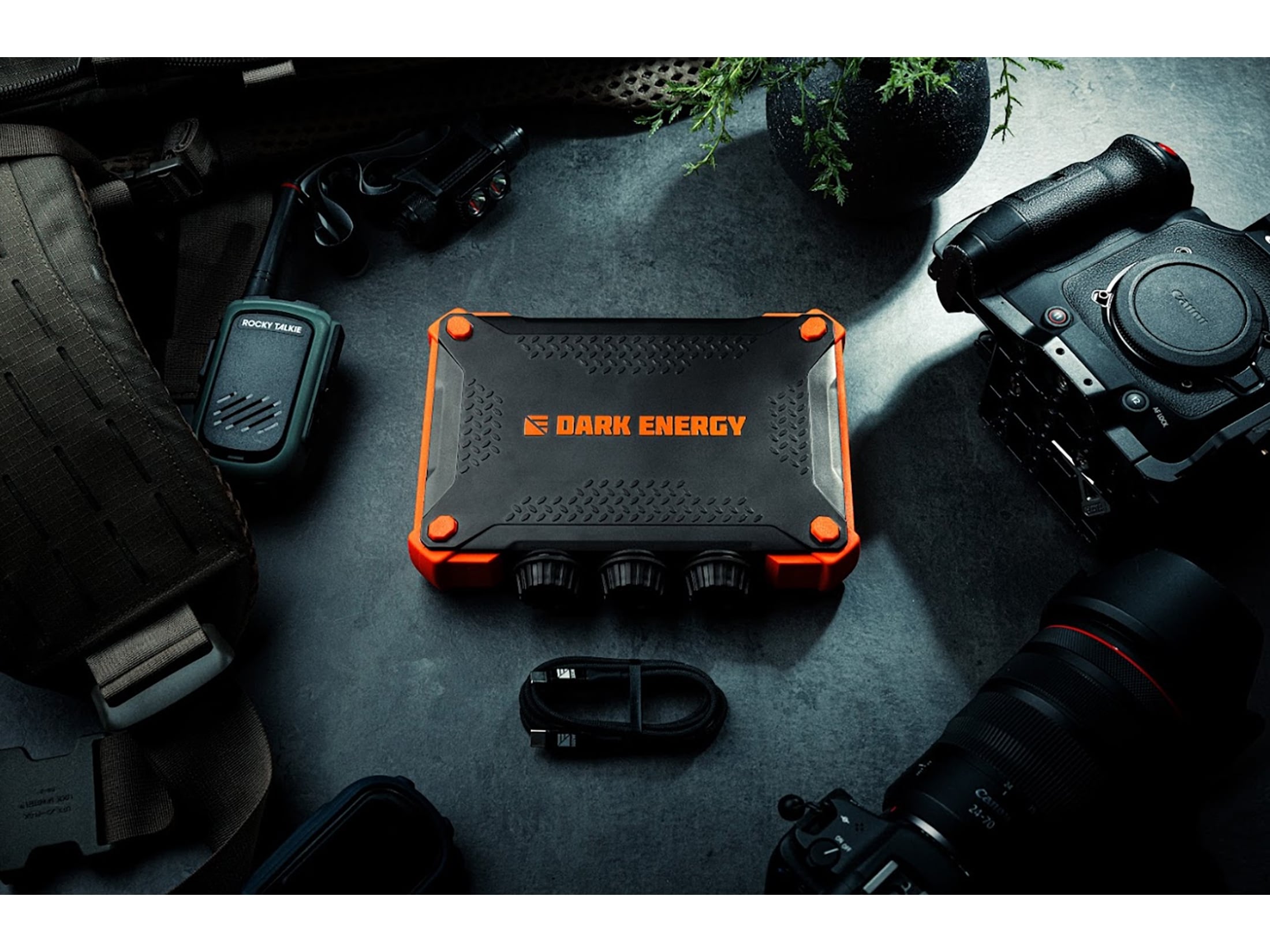 Dark Energy Poseidon XL Portable Charger Power Bank Black-Orange