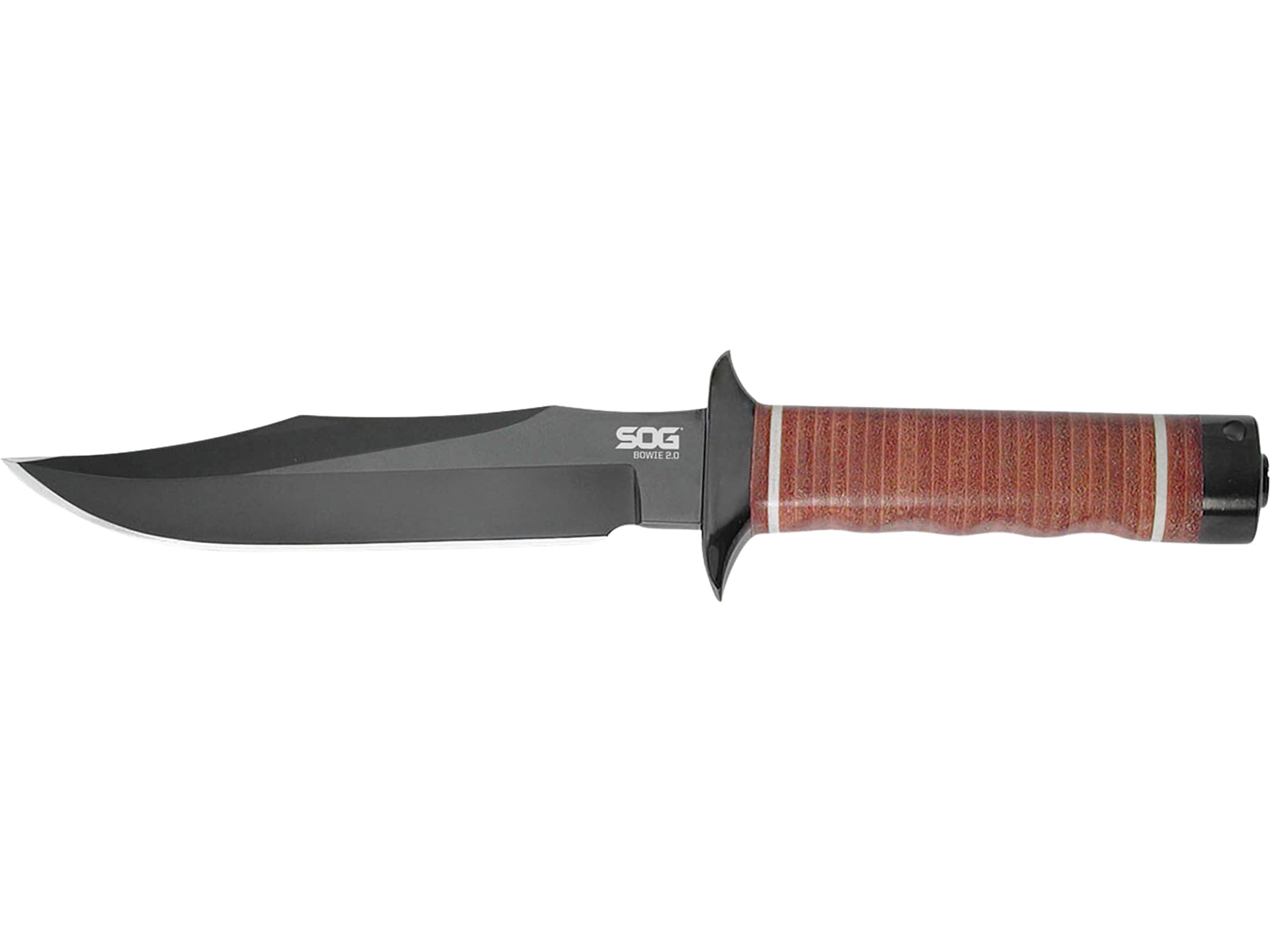 SOG Bowie 2.0 Fixed Blade Knife 6.4 Clip Point AUS-8 Titanium Nitride