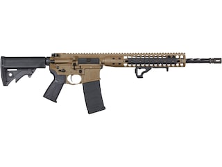 LWRC IC-DI Semi-Automatic Centerfire Rifle 5.56x45mm NATO 16.1" Fluted Barrel Black and Flat Dark Earth Pistol Grip image
