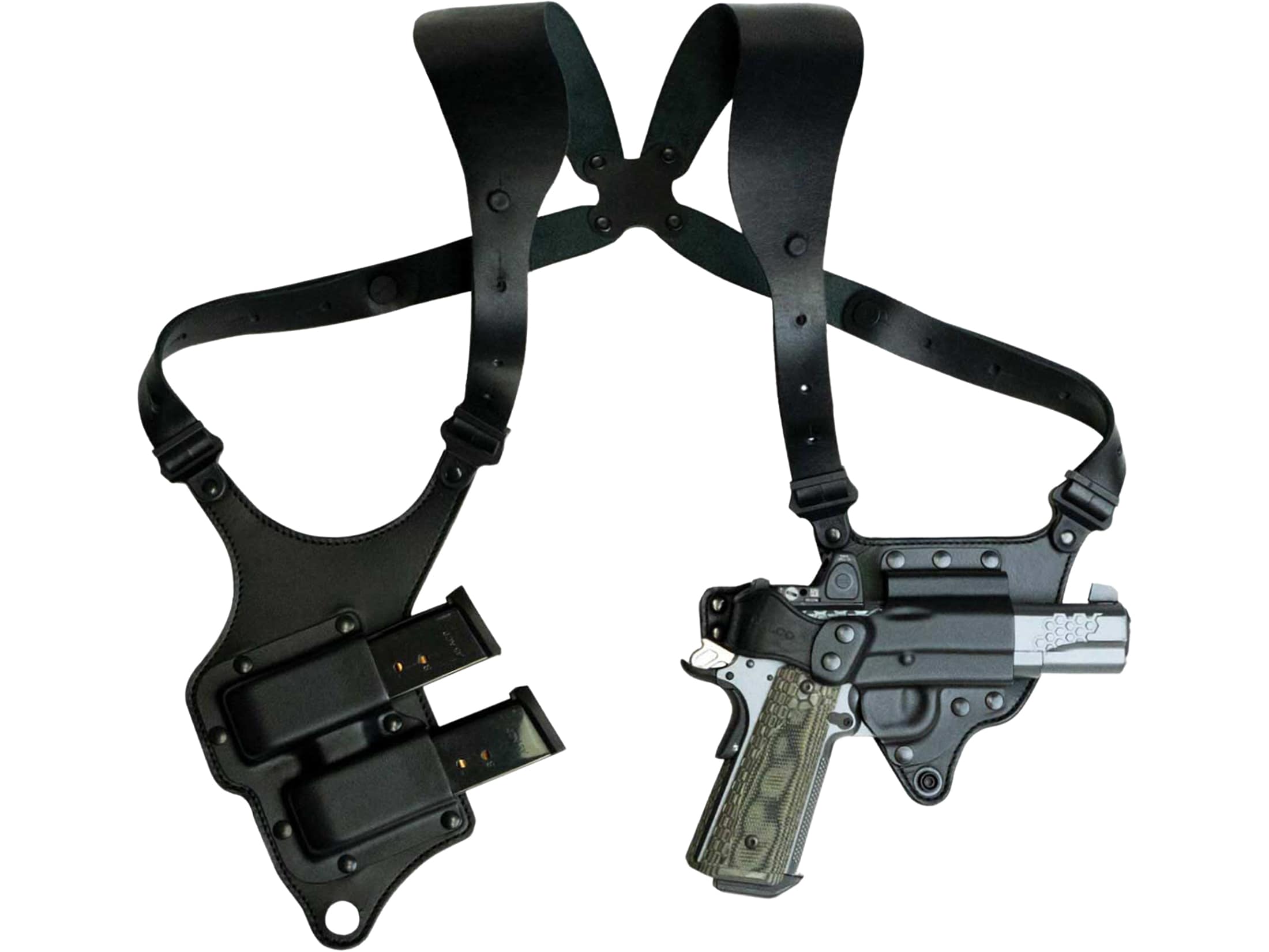Double-Draw Shoulder Holster & Airsoft Pistols Combo 