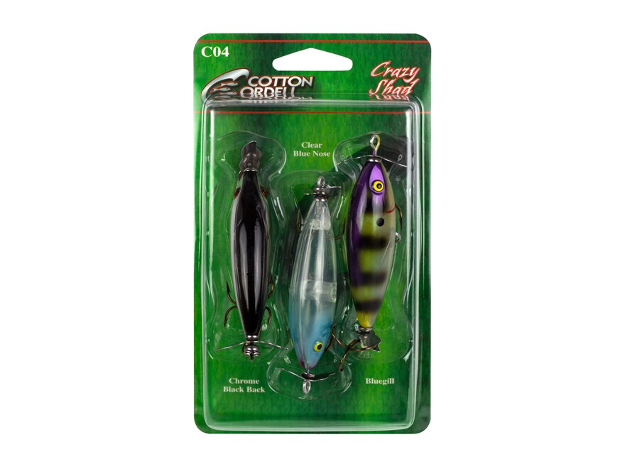 MOON EYE SHAD 3 inch New Cotton Cordell Dual Prop Crazy Shad 
