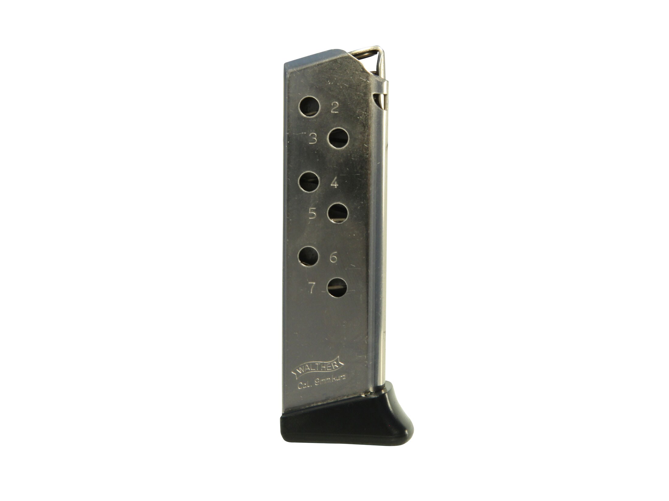 Walther PPK .380 ACP 6-Round Magazine – Nickel Finish