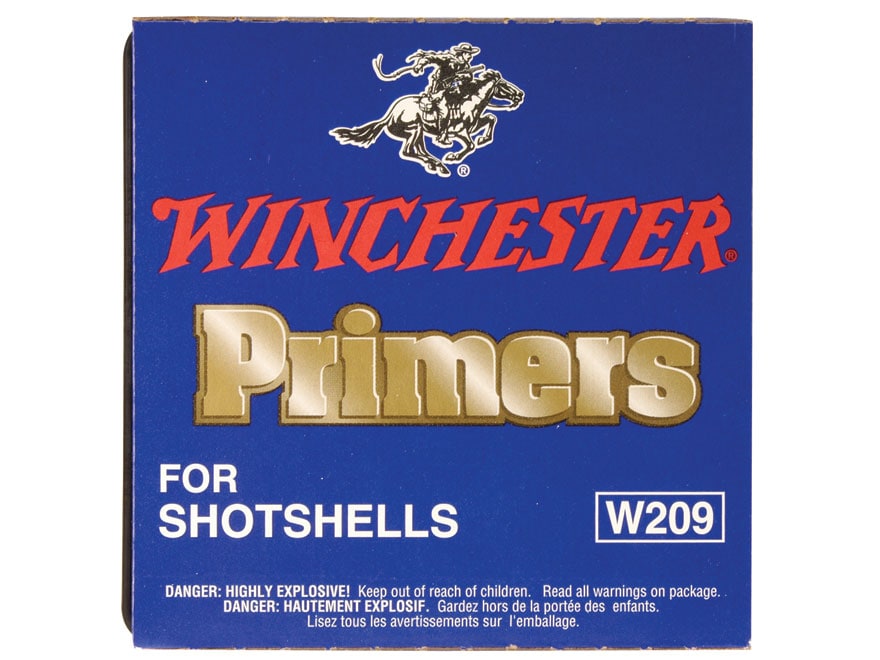 Winchester Primers #209 Shotshell Box of 1000 (10 Trays of 100)