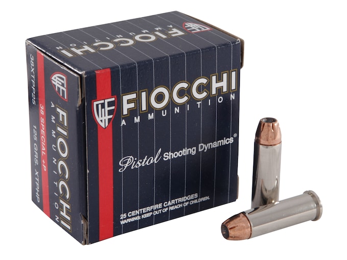 Fiocchi Extrema Ammunition 38 Special +P 125 Grain Hornady XTP Jacketed Hollow Point Box of 25