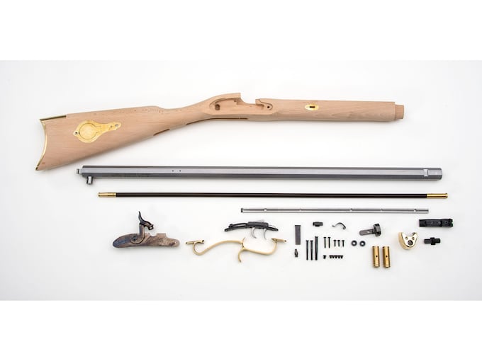 Traditions St. Louis Hawken Muzzleloading Rifle Unassembled Kit 50 Caliber Percussion 1 in 48" Twist 28" Barrel in the White