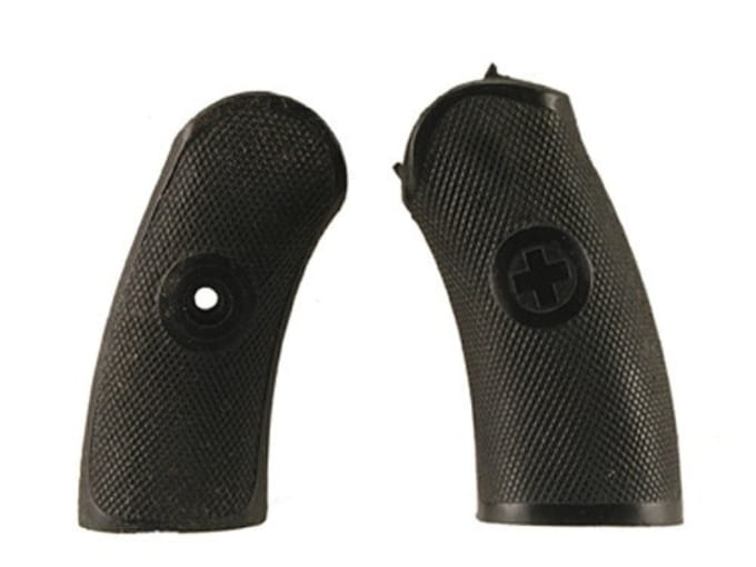 Vintage Gun Grips Swiss M1882 with Cast Escutcheon Polymer Black