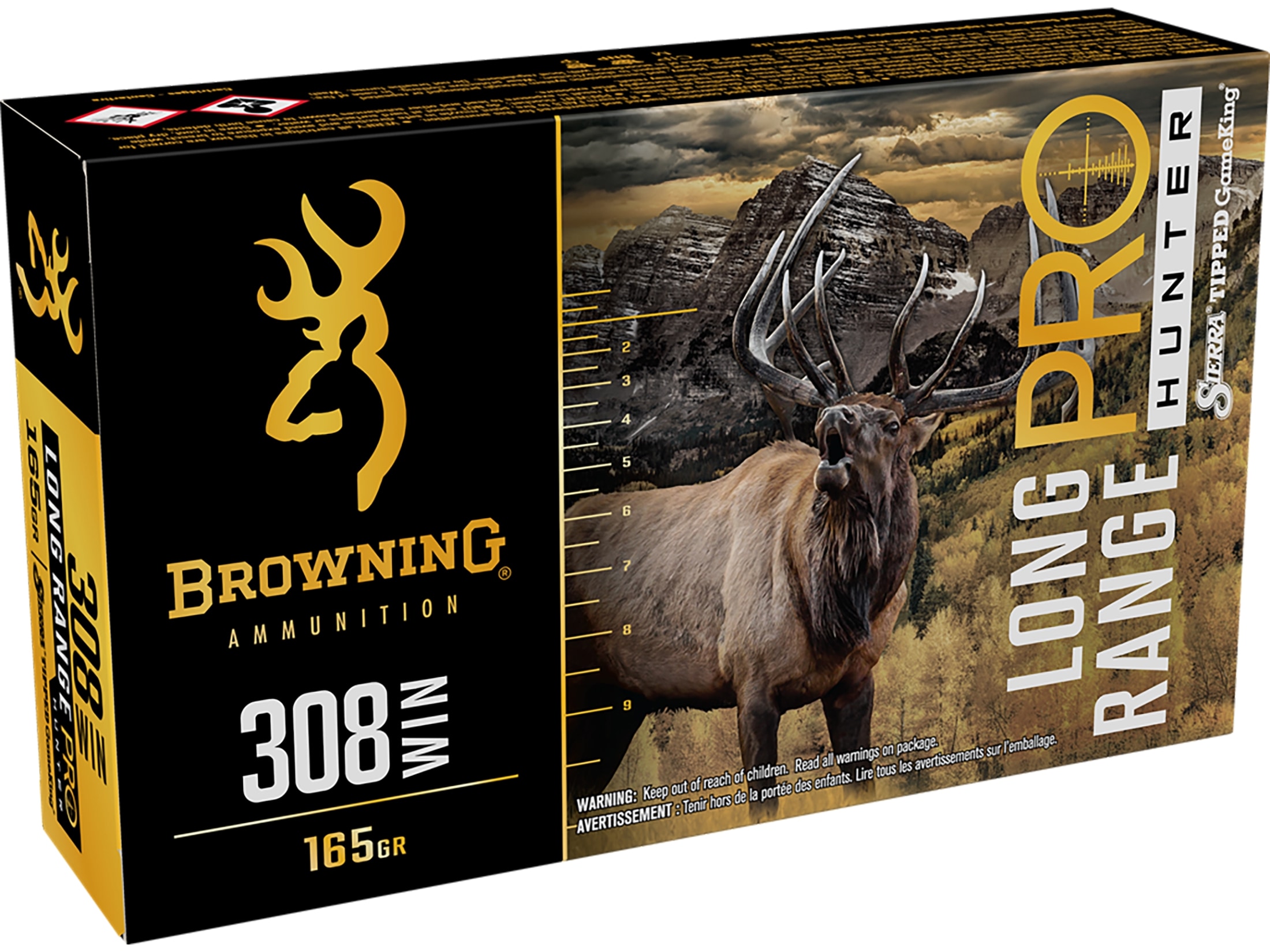 Browning Long Range Pro Hunter 308 Winchester Ammo 165 Grain Sierra