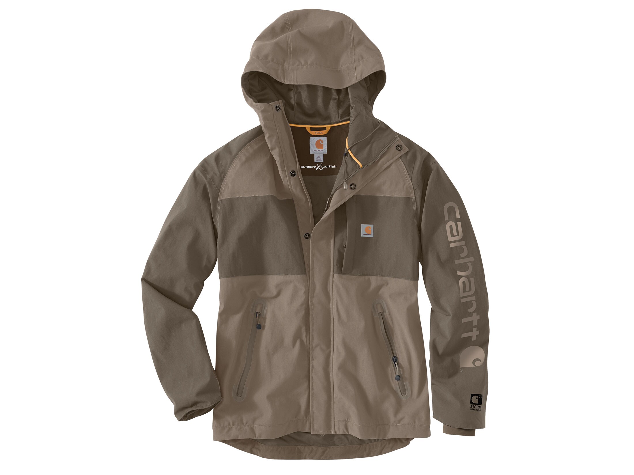 Carhartt Men s Storm Defender Angler Waterproof Jacket Nylon Dark