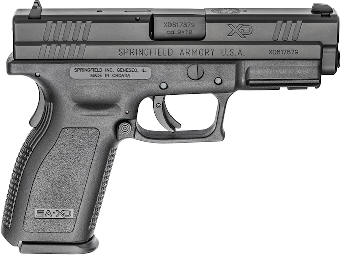 Springfield Armory Defender XD Service Semi-Automatic Pistol 9mm Luger 4" Barrel 16-Round Melonite Black