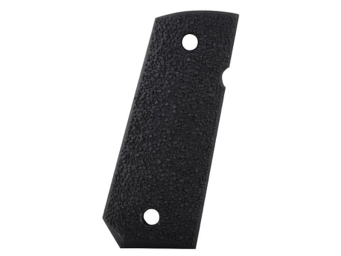 ERGO XTRO Hard Rubber Grip Panels Aggressive Texture Tapered Bottom 1911 Officer Black