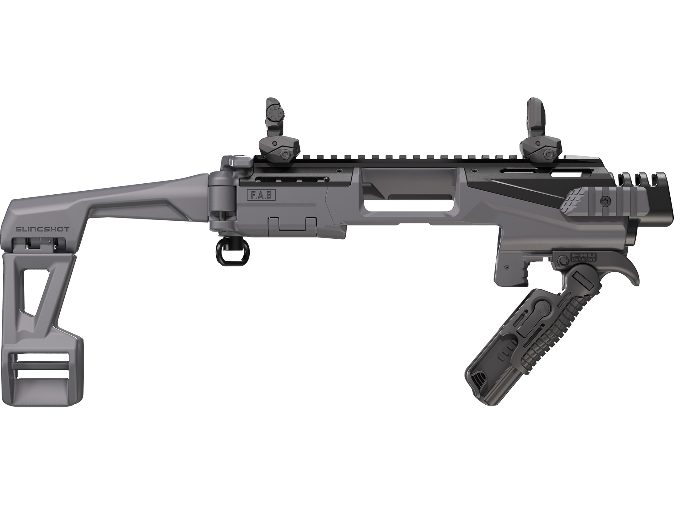 FAB Defense KPOS Advanced Scout Pistol Chassis Brace Glock 17, 19 Gray