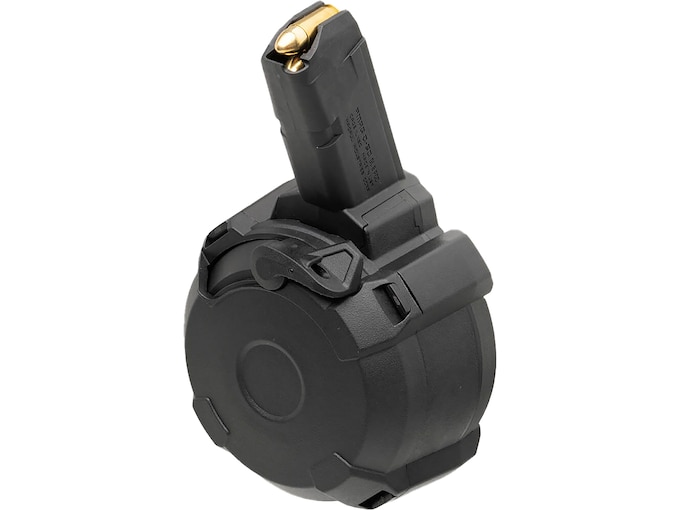 Magpul PMAG D-50 GL9 Drum Magazine Glock Compatible PCC 9mm Luger 50-Round Polymer Black