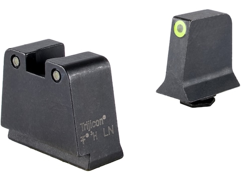 Trijicon Bright & Tough Suppressor Night Sight Set for Glock 42, 43, 43X, 43E, and 48 3-Dot Tritium Yellow Front Black Rear with White Outline