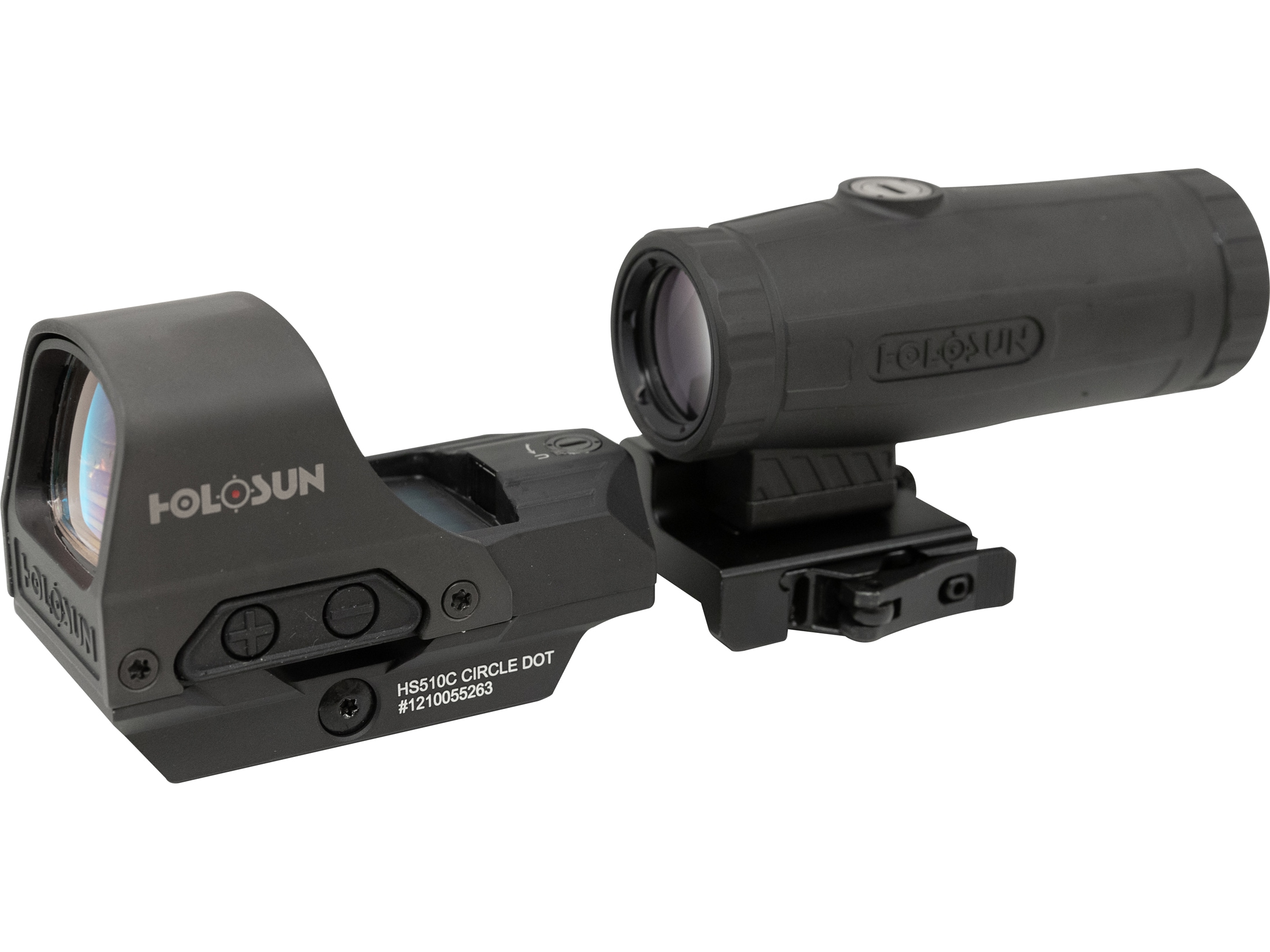 Holosun HS510C Reflex Sight 1x Selectable Reticle Quick-Release Mount