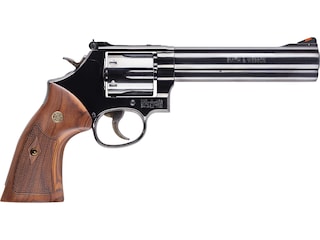 Smith & Wesson Model 586 Classic Revolver 357 Magnum 6" Barrel 6-Round Blued Wood image