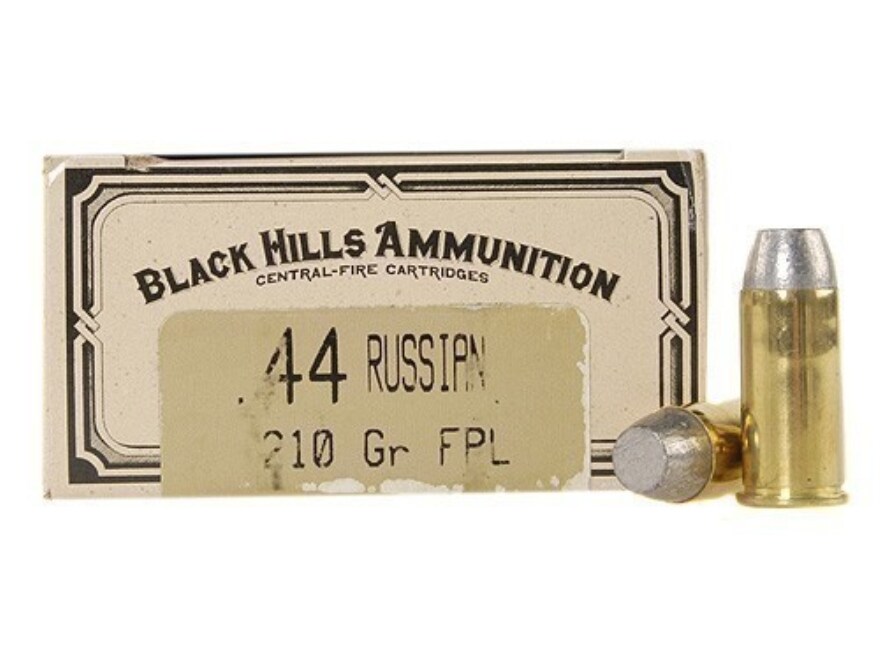 Black Hills Cowboy Action 44 Russian Ammo 210 Grain Flat Nose Case of 500 (10 Boxes of 50)