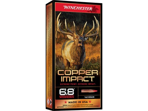 Winchester Copper Impact 6.8 Western Ammo 162 Grain Polymer Tip Lead Free Box of 20