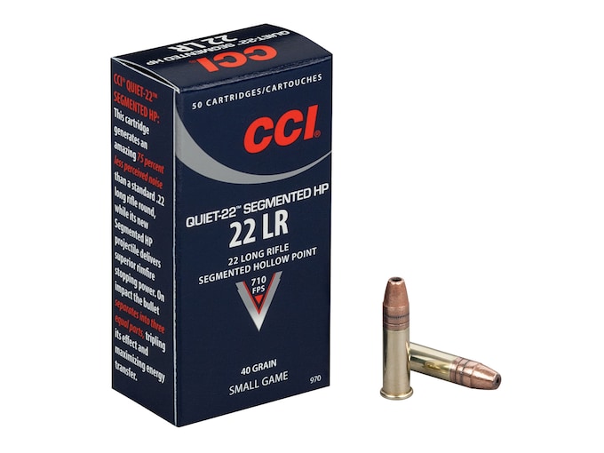 CCI Quiet Ammo 22 Long Rifle Subsonic 40 Grain Segmented Lead Hollow