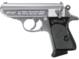 Walther PPK Semi-Automatic Pistol 380 ACP 3.3" Barrel 6+1-Round Stainless Steel Black image