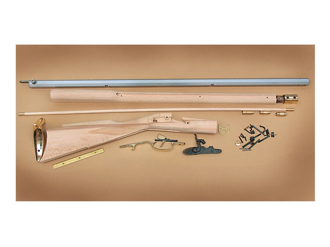 Traditions Deluxe Kentucky Muzzleloading Rifle Kit 50 Caliber Percussion 33.5" Barrel Select Hardwood Raw