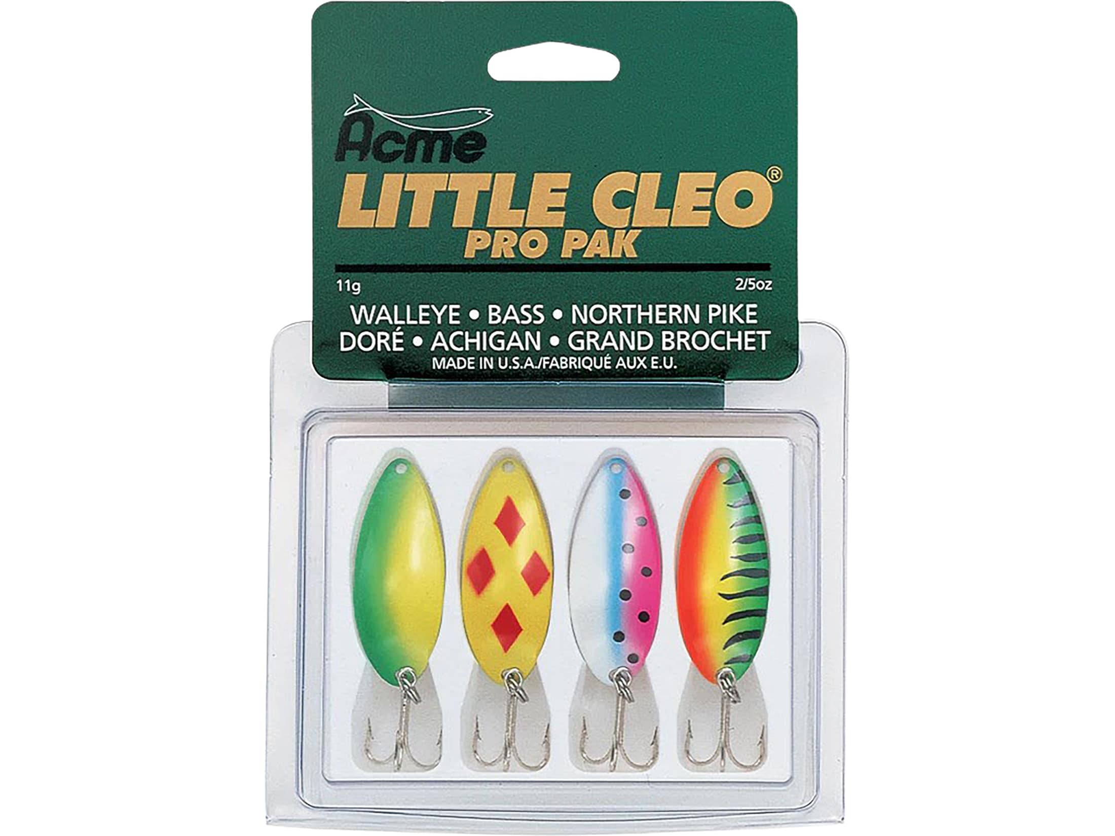 Acme Little Cleo Spoon Pro Pak 2.5oz Assorted 4PK