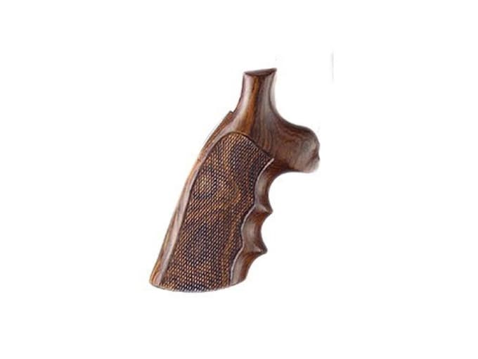 Hogue Fancy Hardwood Grips with Finger Grooves S&W N-Frame Square Butt Checkered