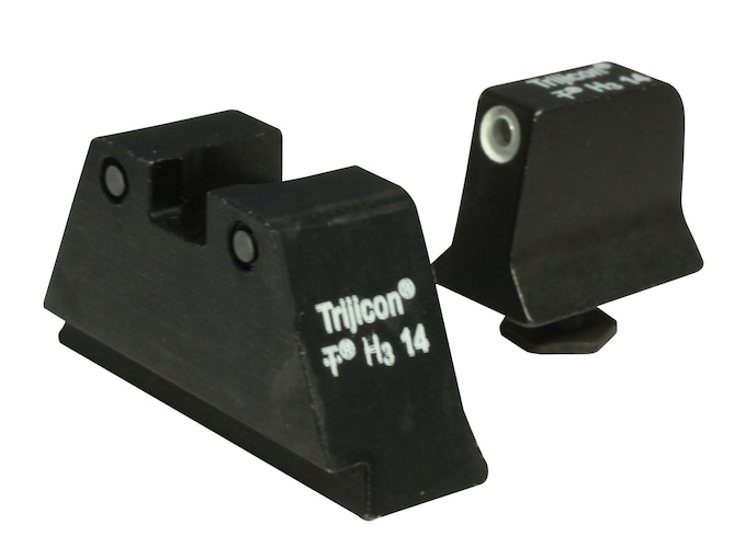 Trijicon Bright & Tough Suppressor Night Sight Set Glock Large Frame 3-Dot Tritium Grn with White Front Outline