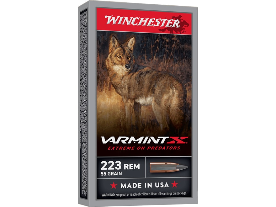 Winchester Varmint X 223 Remington Ammo 55 Grain Extreme Point Polymer