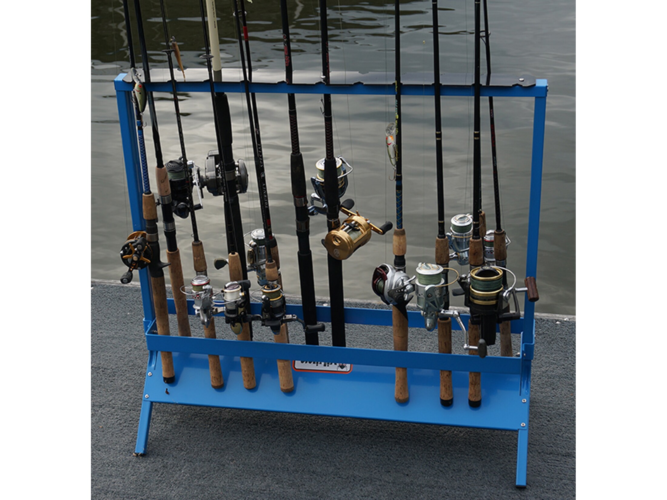 Viking Solutions Free Standing Fishing Rod Holder Blue