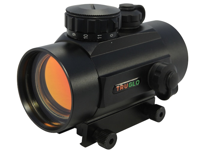 Truglo Red Dot Sight 40mm Tube 1x 5 Moa Dot Integral Weaver Style Base