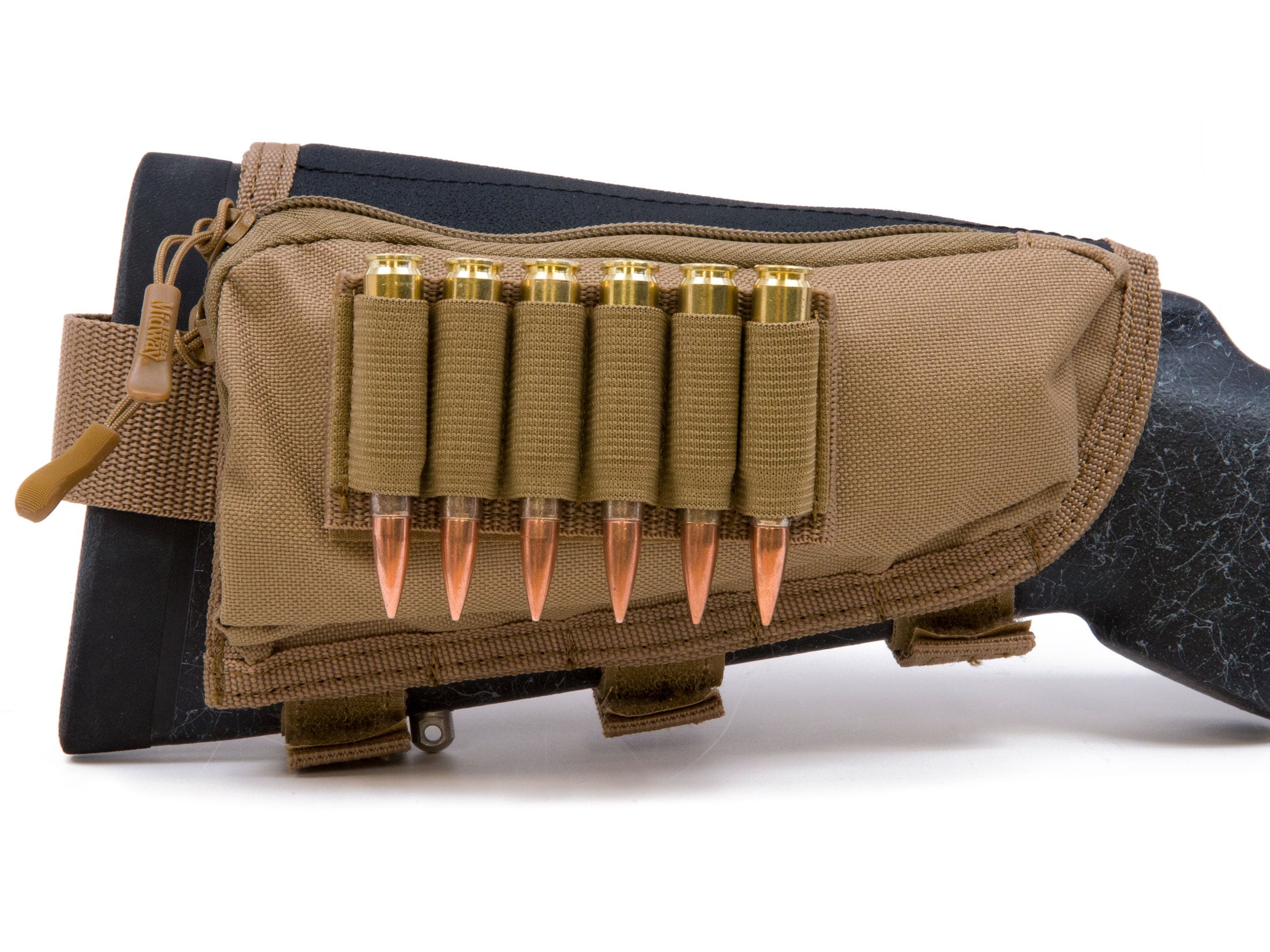 Tactical Rifle Buttstock Cheek Rest Ammo Shell Carrier Pouch Cartridge Holder US 