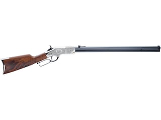 Henry Original Silver Deluxe Engraved Lever Action Centerfire Rifle 44-40 WCF 24.5" Barrel Blued and Walnut Straight Grip image