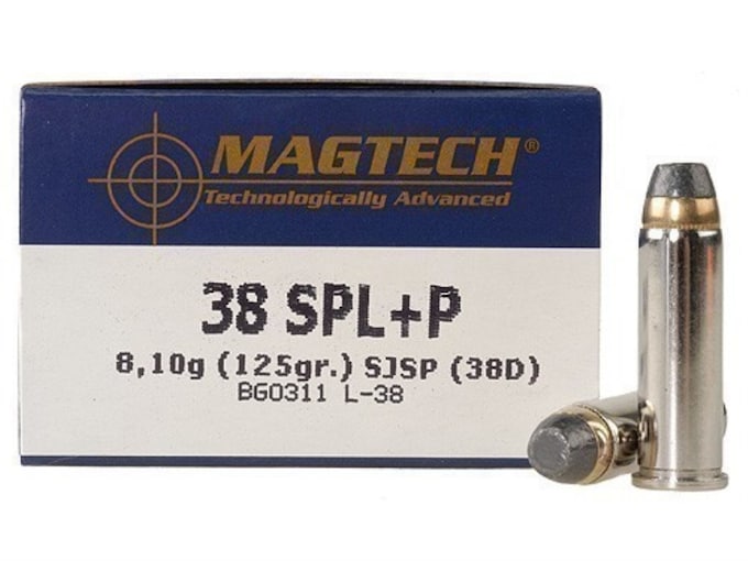 Magtech Ammo 38 Special +P 125 Grain Semi-Jacketed Soft Point Box of