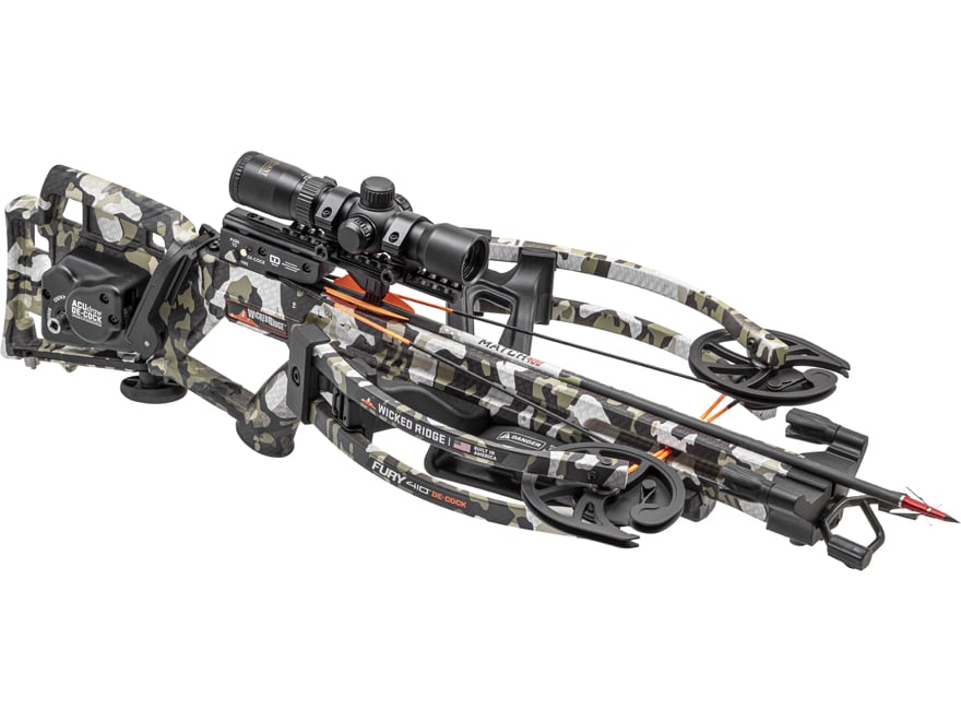 Wicked Ridge Fury 410 ACUdraw De-Cock RangeMaster Pro Scope Crossbow