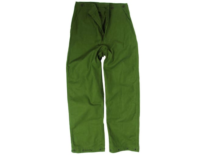 Military Surplus Swedish Green Work Pants Grade 2 XL
