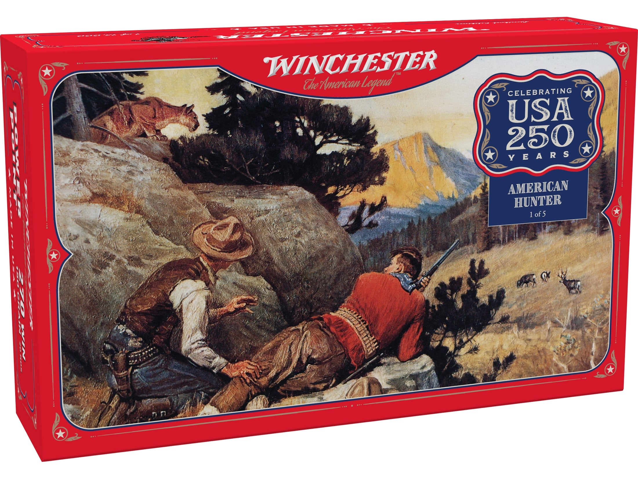 【レア希少】POWDERLINE、バック、USAヴィンテージ、vintage Winchester USA 250th Commemorative Series 270 Winchester Ammo 150