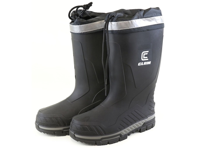 Clam SubZero X Insulated Rubber Boots Black Men's 10 D