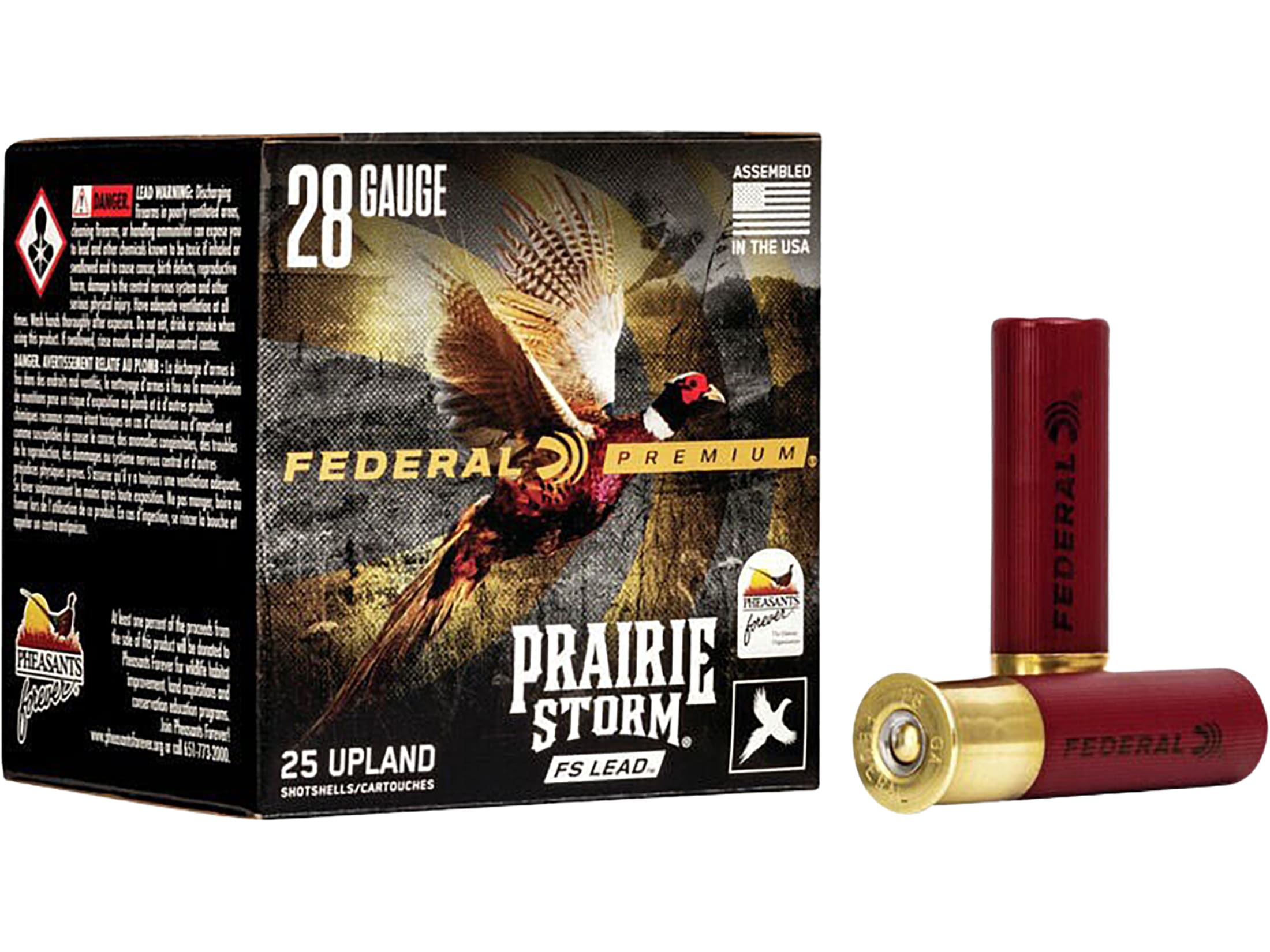 Federal Premium Prairie Storm 28 Gauge Ammo 2-3/4" #6 Copper Plated Lead Shot 13/16 oz Case of 250 (10 Boxes of 25)