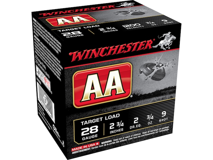 Winchester AA Target Ammunition 28 Gauge 2-3/4" 3/4 oz